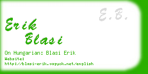 erik blasi business card